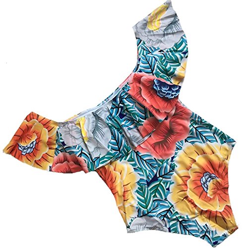 PiePieBuy Women A-Line Off Shoulder Sexy Ruffle Flounce Bikini African Swimsuit Swimwear Bathing Suit