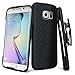 Microseven Compatible with Samsung Galaxy S7 Edge Belt Clip Holster Case ／Super Slim Hard Shell Holster Clip Cover +Kickstand Swivel Belt Clip for Galaxy S 7 Edge (BLACK HOLSTER)