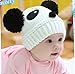 Change 1pc Fashion Cute Baby Kids Girls Boys Stretchy Warm Winter Panda Cap Hat Beanie (White)