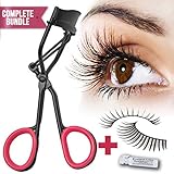 Professional Eyelash Curler & False Eyelashes with Glue *** 3 Beauty Tools in a Special Bundle ***** Top Rated By Customers!