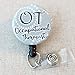 OT Badge Holder, Occupational Therapy Month Graduate Gifts, OT Therapist Student Graduation Gift, OT Thank You Gift for Therapist- Retractable ID Badge Reel With Swivel Pinch Clip, OT Graduation Gift