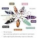 MIKINI 9pcs Silver Plated Wire Wrap Hexagon Pointed Cut Gemstone Healing Energy Natural Crystal Pendant Necklaces Pack, 18 Inches