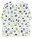 Waterproof long sleeved bib - lightweight bibs with sleeves with ties and feeding pocket, best for infant, smock, toddler, baby 6-24 months girl and boy (Urban Friends)