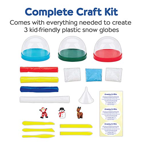 Creativity for Kids Holiday Snow Globes Craft Kit Makes 3 DIY