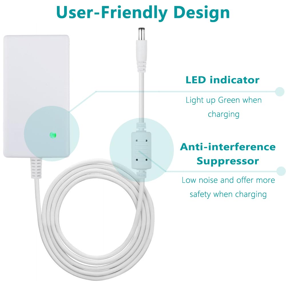12V Power Cord for Spectra Breast Pump S1 S2 Plus Charger Cord Replacement - for Spectra Electric Breast Pump S1 / S2 / S3 Pro / 9 Plus / SPS100 / SPS200 / M1 Power Supply Adapter