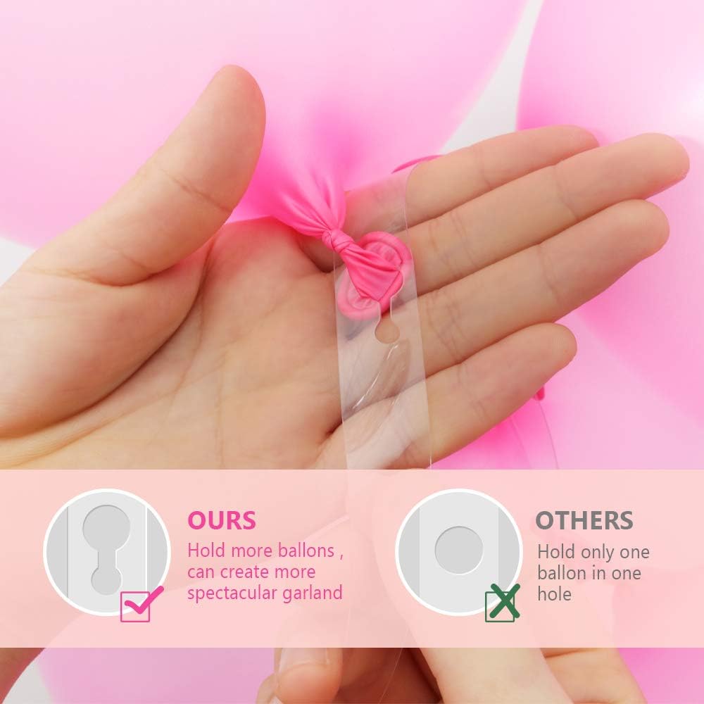 Coogam Balloon Decorating Strip Kit for Arch Garland 32Ft Balloon Tape Strip, 2 Pcs Tying Tool, 200 Dot Glue, 20 Ballon Flower Clip for Party Wedding Birthday Xmas Baby Shower DIY (Upgraded Version): Toys & Games