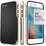 iPhone 7 Case, (Black Gold) SaharaCase Trend Protective Kit Bundle with [ZeroDamage Tempered Glass Screen Protector] Rugged Protection Anti-Slip Grip [Shockproof Bumper] Slim Fit