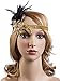 Vijiv Gold Black 20s Headpiece Inspired Leaf 1920s Flapper Headband Great Gatsby