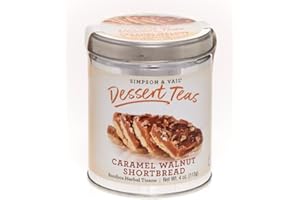 SIMPSON & VAIL, INC. Simpson & Vail, Caramel Walnut Shortbread Rooibos, Dessert Collection - 4 Ounce Tin / 50 Cups