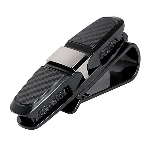 VT BigHome Portable Fastener Cip Eyeglasses Clip Ticket Card Clamp ABS Car Glasses Cases Black Car Sun Visor Sunglasses Holder