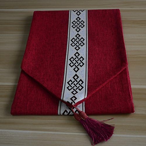 Linen texture Thickening material Table flag Selected base fabric Cloth decoration luxurious table cloth classic Wild Table mats coffee table decoration Home furnishings Bed towel China red