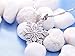 COOLSOME Snowflake Necklace Pendant Womens Girls 18K White Gold Plated Sparking 5A Cubic Zirconia Jewelry