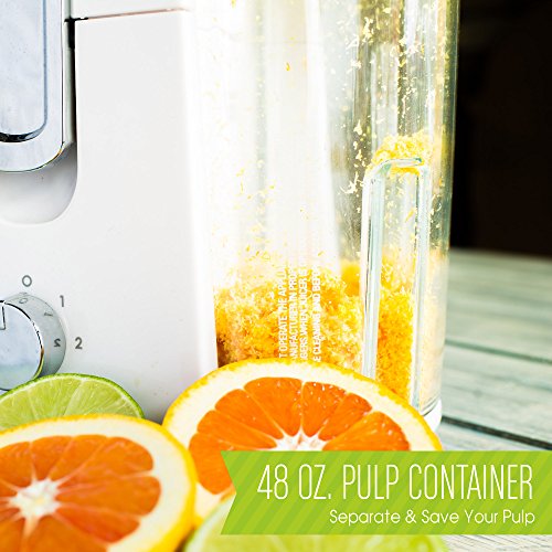 Juiceman JM400 Classic 2 Speed Juicer, with 48oz Removable Pulp Container & 20oz. Foam Separator Juicing Cup - Thumbnail 5