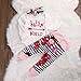 3PCS Newborn Baby Girl Top Romper+Pants Leggings Coming Home Outfits Set Clothes (12-18 Months, Arrow)