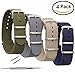 OWNITOW 4 Pack Nylon Watch Bands, Canvas Fabric Ballistic Nylon Watch Straps - Widths 16mm 18mm 20mm or 22mm 24mm