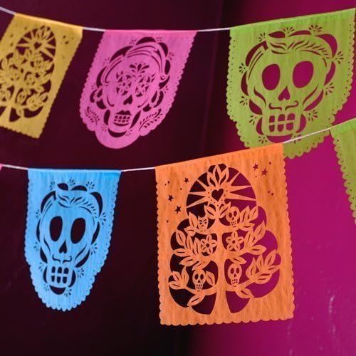 Papel Picado banner decorations - Day of the Dead - Dia de Los Muertos - MUERTITOS