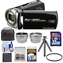 Bell & Howell DV12HDZ 1080p HD Video Camera Camcorder (Black) with 32GB Card + Battery + Case + Flex Tripod + Filter + Tele/Wide Lens Kit