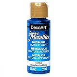 DecoArt Dazzling Metallics 2-Ounce Ice Blue Acrylic Paint