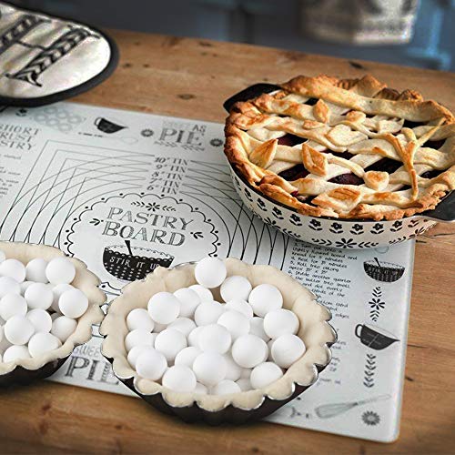 AQIMY Baking Ceramic Pie Weights 10mm Reusable Pie Crust Weights Natural Ceramic Stoneware with a storage case, 1.2LB - Thumbnail 4