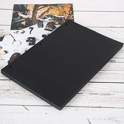 VEESUN Black Pages of Scrapbook, Refill Pages 26x18cm Photo Album