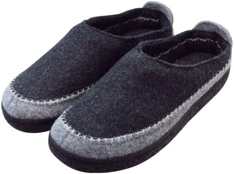 Ifoot Mens Flet Scuff Shoes Blend Slipper F12010 (7.5, Grey)