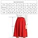 Yige Women's High Waist Flared Skirt Pleated Midi Skirt with Pocket
