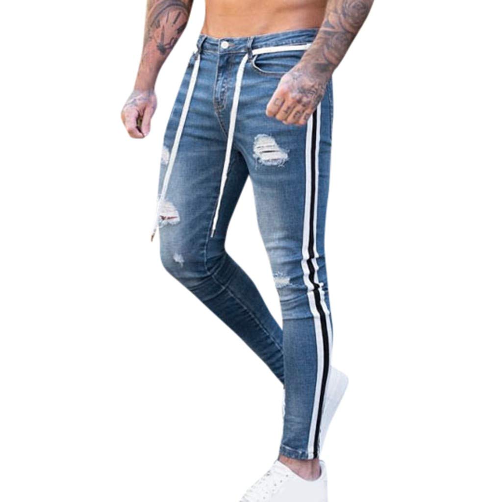 mens skinny trousers with side stripe