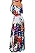 Happy Sailed Women African Print Off Shoulder Maxi Dress, Large White