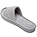 Women's Comfort Memory Foam Cotton House Slippers Spa Shoes w/Fleece Lining & Anti-Skid Rubber Sole (Medium / 7-8 B(M) US, Gray)
