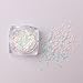 WOKOTO 12 Jars Multishapes Nail Glitter Sequins Paillette Shell Nail Glitter Holographic Flakies Star Heart Pearl Nail Art Decorations