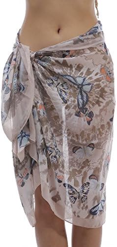 YOEYEA Women Sarongs Hawaiian Bali Beach Sarong Butterfly Swim Wrap Pareo Batik Bathing Suit Coverup
