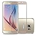 Cyxus [Full Coverage] High Definition 9H Premium Tempered Glass Screen Protector for Samsung Galaxy S6 [Edge to Edge Protection] (Gold)