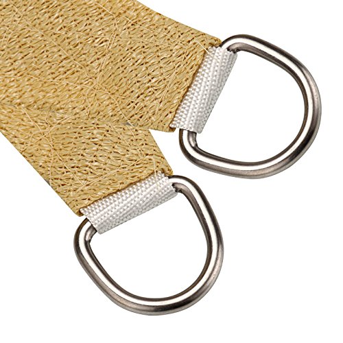 Baisidai Sun Shade Sail Canopy in Beige with Commercial Grade 16' x 16'