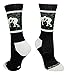 MadSportsStuff Fighting Wrestlers Crew Socks (Black/White, Small)