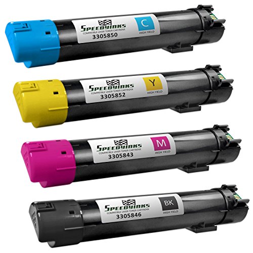 Speedy Inks - Comaptible Dell 5130 5130cdn Set of 4 Laser Toners 330-5843 Magenta, 330-5846 Black, 330-5850 Cyan, & 330-5852 Yellow For use in 5120cdn, 5130cdn, & 5140cdn Printers