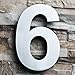 QT Modern House Number - LARGE 8 Inch - Brushed Stainless Steel (Number 6 Six / 9 Nine), Floating Appearance, Easy to install and made of solid 304