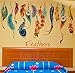 FUNIC Classic Creative Dream Catcher Feather Wall Sticker Art Decal Mural
