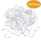 Senkary 1200 Pieces Clear Rubber Hair Bands Hair Elastics Ties Bands for Girls