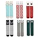 Menghao 6 Pairs Knee Socks Girl for 5-12Years Old-Summer Spring Socks for Kids Animal Cat Fox Bear Cotton Stockings