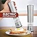 AiNeat Electric Salt and Pepper Grinder Set With LED Light - Heavy Duty Stainless Steel Spice Mill - Adjustable Coarseness, Automatic One Touch Operation, 4 AA Battery and Large Capacity with Cap