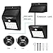 ILLUNITE Solar Light Bright 10 LED Waterproof Motion Sensor Security Detachable Design Light for Indoor, Outdoor, Yard, Driveway, Garden Path, with Extra Long Extension Cords