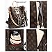 Casual Purse Fashion School Leather Backpack Crossbady Shoulder Bag Mini Backpack for Women & Teenage Girls BLACK BROWN