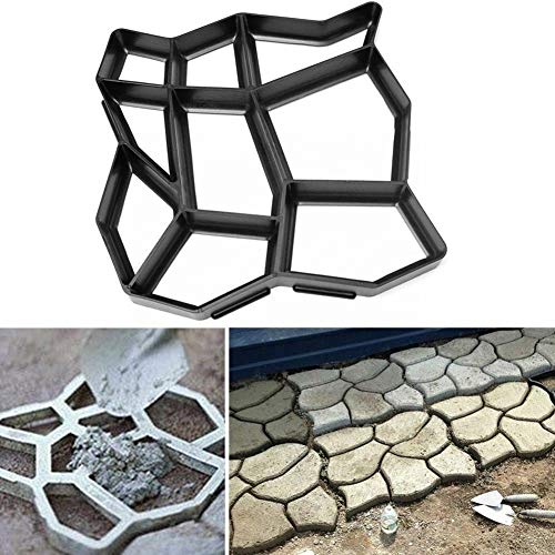 Concrete Molds Foramor Walk Maker Reusable DIY Stepping Stone Molds Garden Lawn Walkway Pavement Paving Moulds