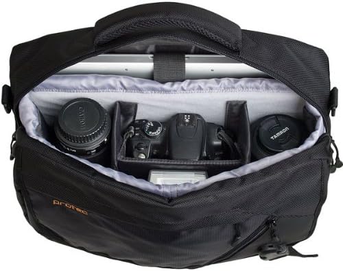 Pro Tec P501 Deluxe Messenger Bag for Camera (Black)