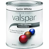 Valspar 65001 Premium Interior/Exterior Latex Enamel, 1-Quart, Satin White