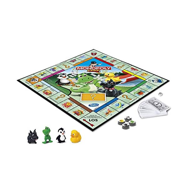 Hasbro Gaming Monopoly Junior Strategiespiel, Brettspiel für 2-4 Spieler, Spielspaß mit Freunden und Familie, Perfekt als Partyspiel und für Multiplayer-Spaß, Geschenk für Kinder ab 5 Jahren – Bild 3