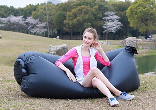 Black Inflatable Air Mattress, Beach Inflatable Pillow sleeping bag outdoor inflatable sofa Inflatable Chair Commode Mobile Compaction Portable Air Bag Compression Outside Air Beds Sofa, Chair, Air Beds Mattress. Ideal for Lounging