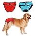 BWOGUE Premium Dog Diapers Female (Pack of 2) with Washable Reusable Sanitary Panties for Small to Large Dogs
