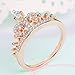 Similanka Women's Crown Tiara Rings Exquisite 18K Rose Gold Plated Princess Tiny CZ Diamond Accented Promise Rings for Her Size 5-10 (Rose Gold, 9)