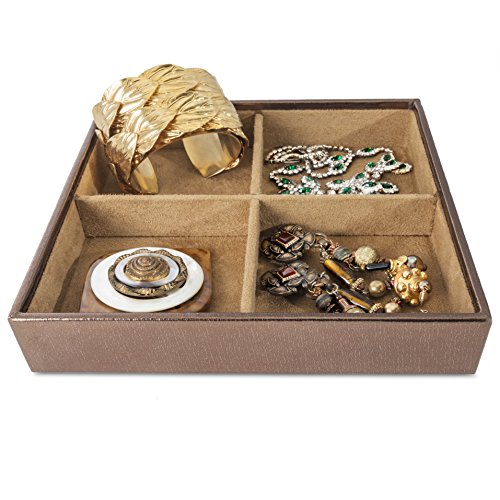 Stackable Jewelry Organizer Trays Set Of 4 Earrings, Necklace Storage